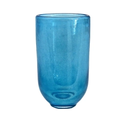 Modrá váza - umělecké sklo